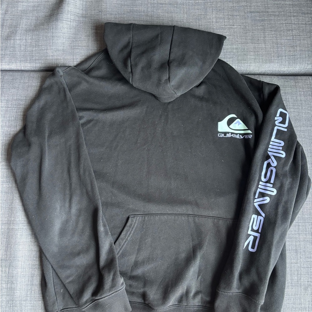 Quiksilver Charcoal Hoodie with Blue Logo